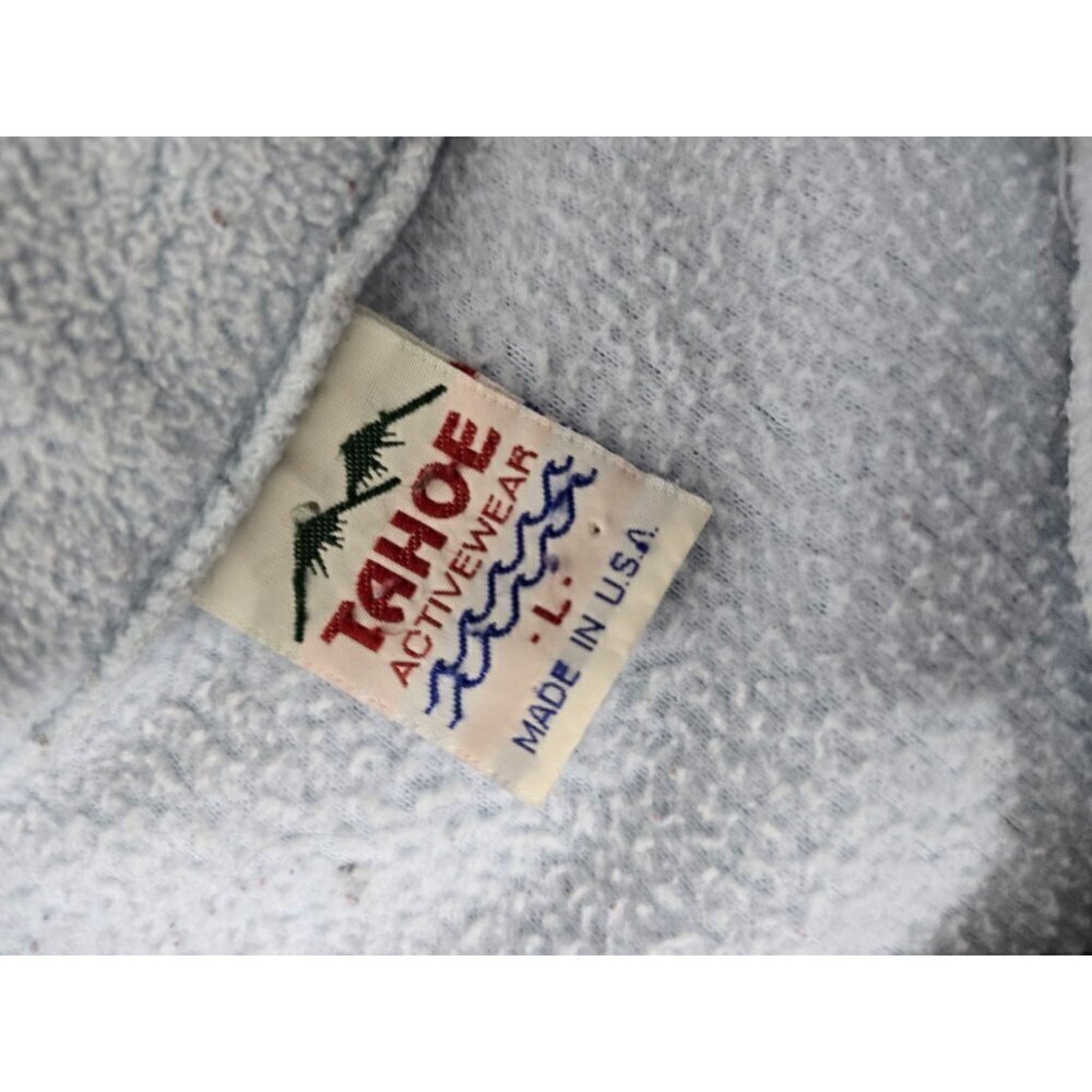 Vintage 90's Vermont Light Blue Fleece Jacket - Picture 8 of 16